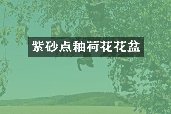 紫砂点釉荷花花盆