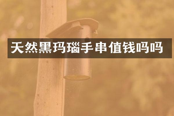 天然黑玛瑙手串值钱吗吗