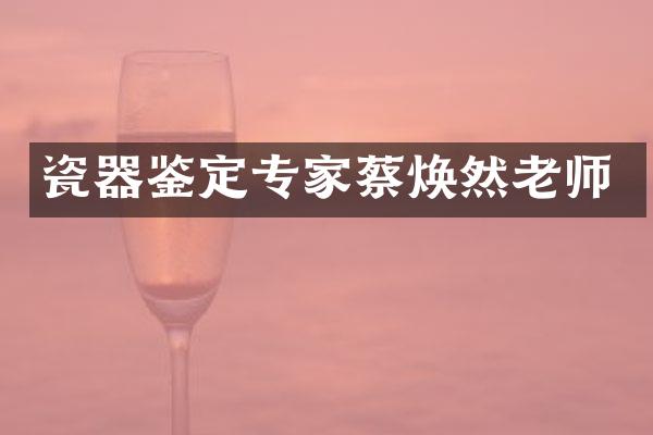瓷器鉴定专家蔡焕然老师