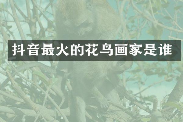 抖音最火的花鸟画家是谁