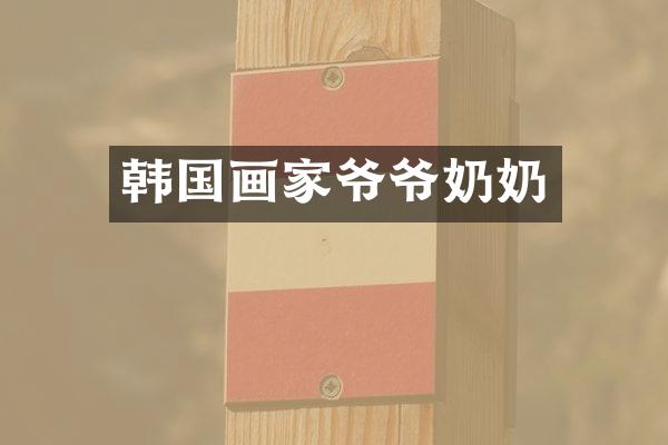 韩国画家爷爷奶奶