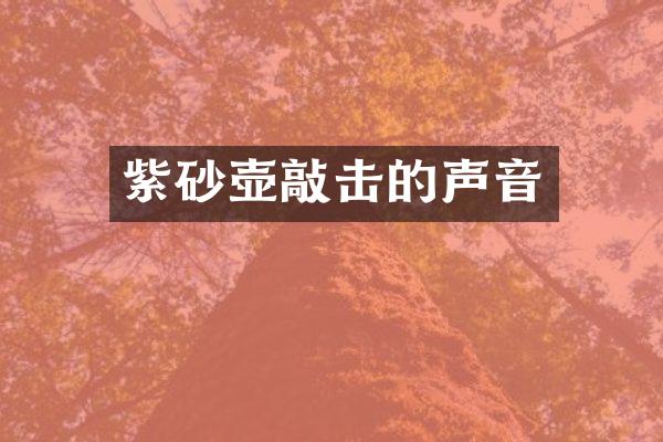 紫砂壶敲击的声音