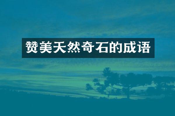 赞美天然奇石的成语