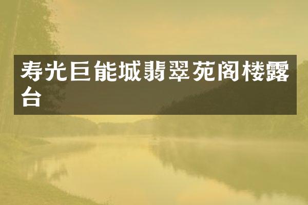 寿光巨能城翡翠苑阁楼露台