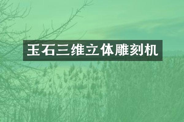 玉石三维立体雕刻机