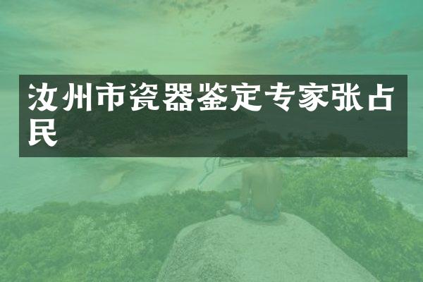 汝州市瓷器鉴定专家张占民