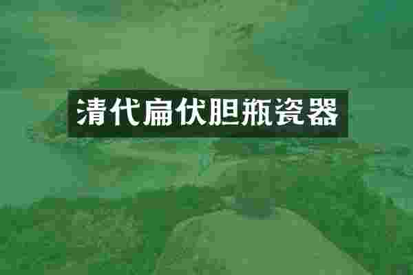 清代扁伏胆瓶瓷器