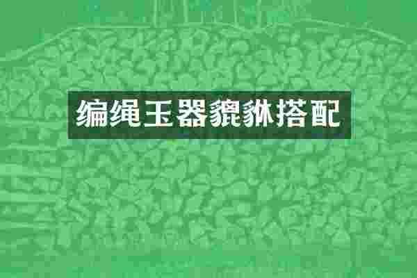 编绳玉器貔貅搭配