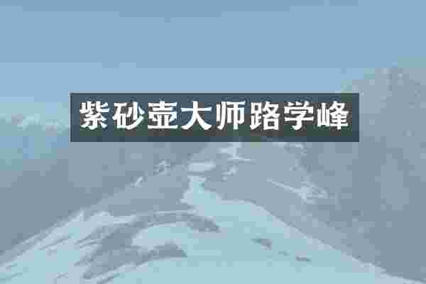 紫砂壶大师路学峰