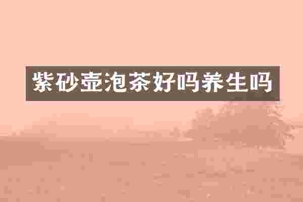 紫砂壶泡茶好吗养生吗
