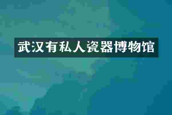 武汉有私人瓷器博物馆