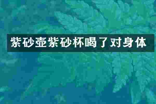 紫砂壶紫砂杯喝了对身体