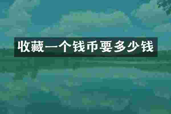 收藏一个钱币要多少钱