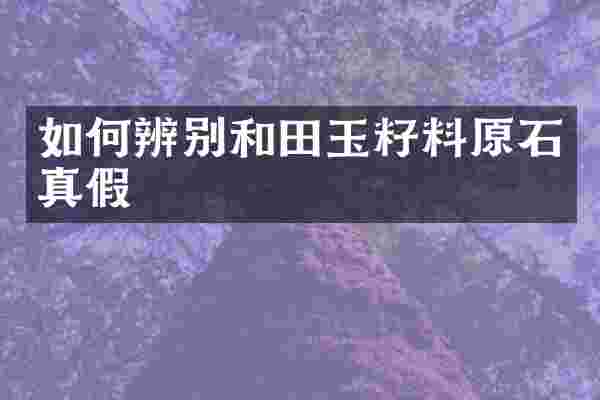 如何辨别和田玉籽料原石真假