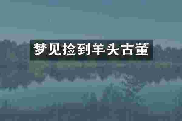 梦见捡到羊头古董