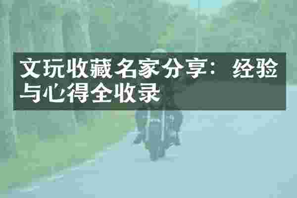 文玩收藏名家分享：经验与心得全收录