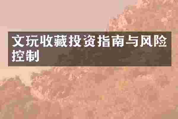 文玩收藏投资指南与风险控制