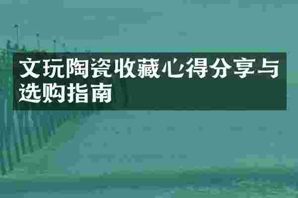 文玩陶瓷收藏心得分享与选购指南