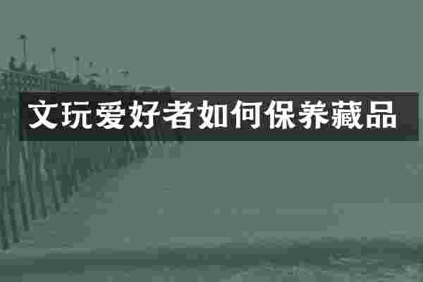 文玩爱好者如何保养藏品