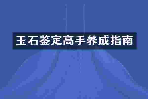 玉石鉴定高手养成指南