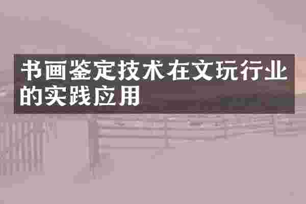 书画鉴定技术在文玩行业的实践应用