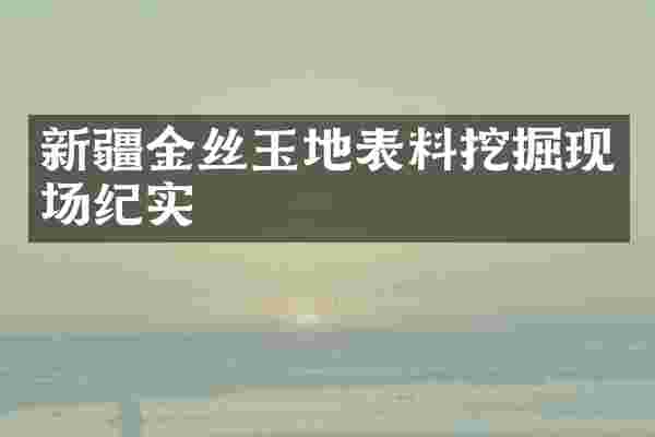 新疆金丝玉地表料挖掘现场纪实