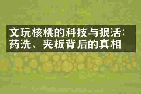 文玩核桃的科技与狠活：药洗、夹板背后的真相