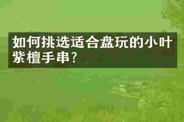 如何挑选适合盘玩的小叶紫檀手串？