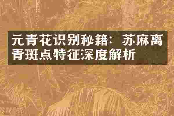 元青花识别秘籍：苏麻离青斑点特征深度解析