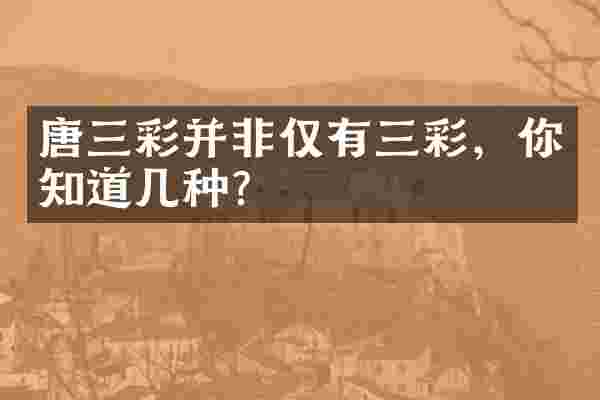 唐三彩并非仅有三彩，你知道几种？