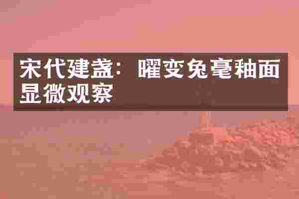 宋代建盏:曜变兔毫釉面显微观察
