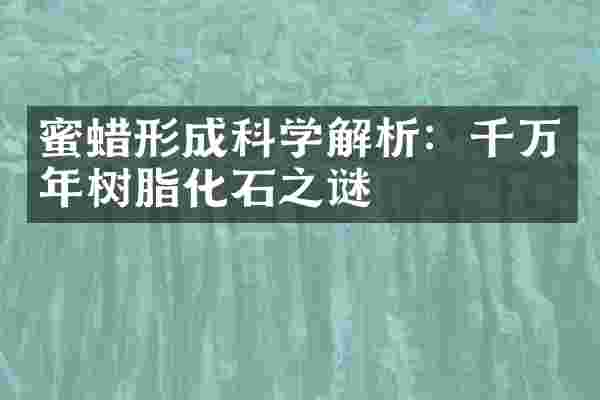 蜜蜡形成科学解析:千万年树脂化石之谜