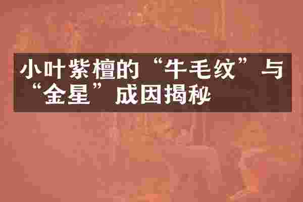 小叶紫檀的&ldquo;牛毛纹&rdquo;与&ldquo;金星&rdquo;成因揭秘