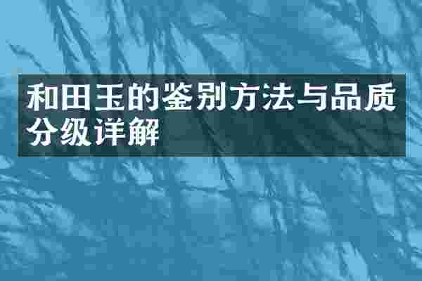 和田玉的鉴别方法与品质分级详解