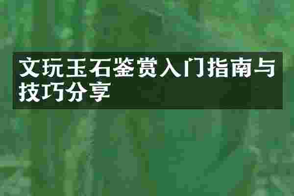 文玩玉石鉴赏入门指南与技巧分享