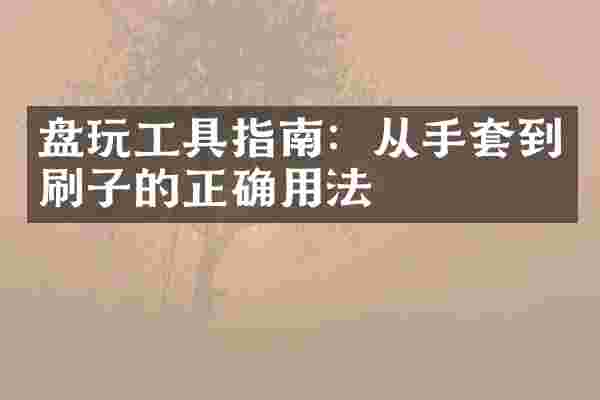 盘玩工具指南：从手套到刷子的正确用法